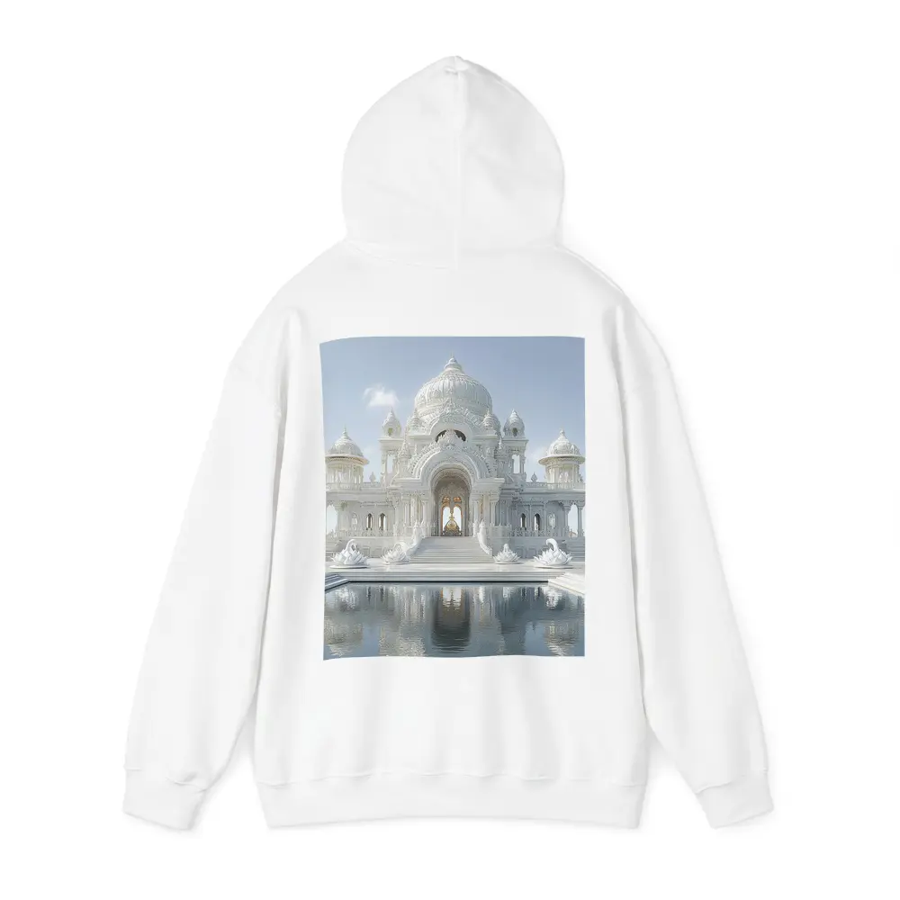 White Marble Temple Reflecting Pool Architecture – Hoodies