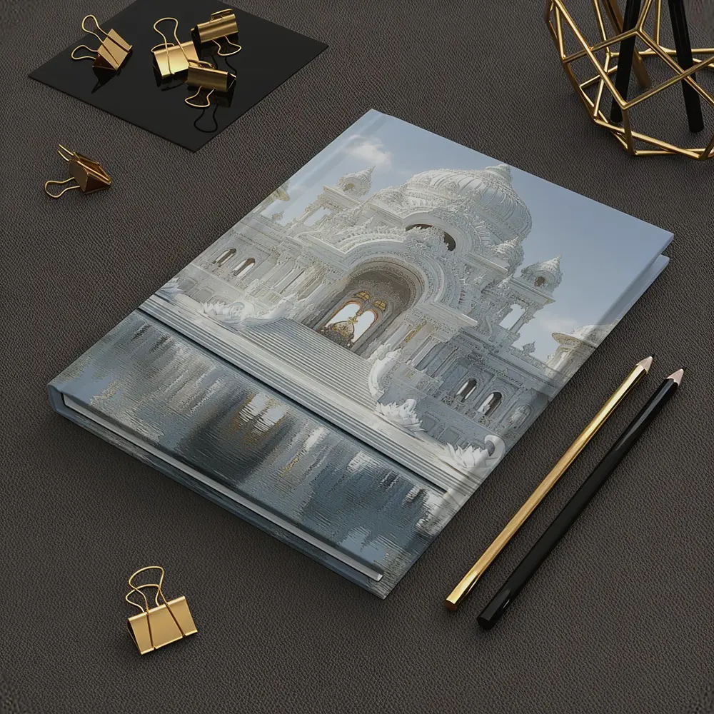 White Marble Temple Reflecting Pool Architecture – Notebooks