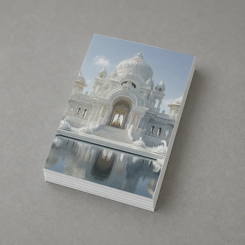 White Marble Temple Reflecting Pool Architecture – Postcards