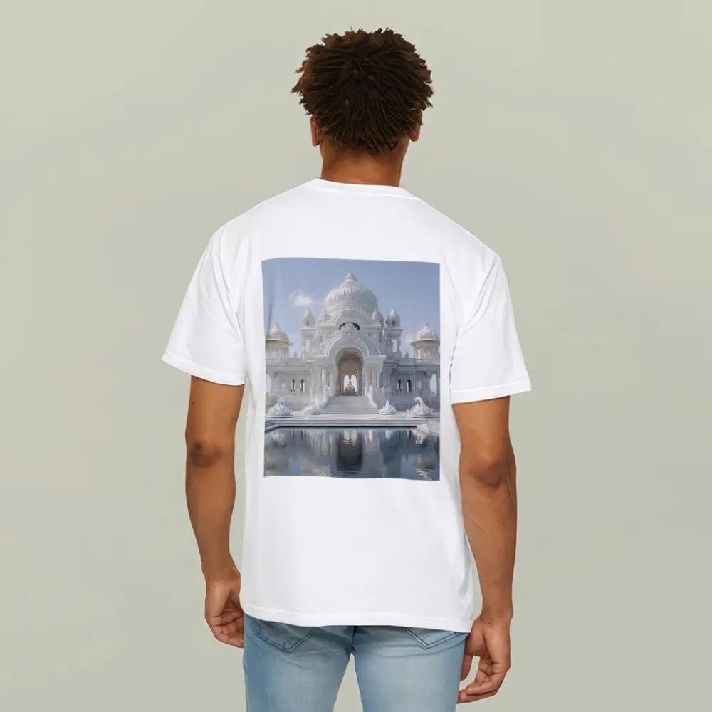 White Marble Temple Reflecting Pool Architecture – T-Shirts