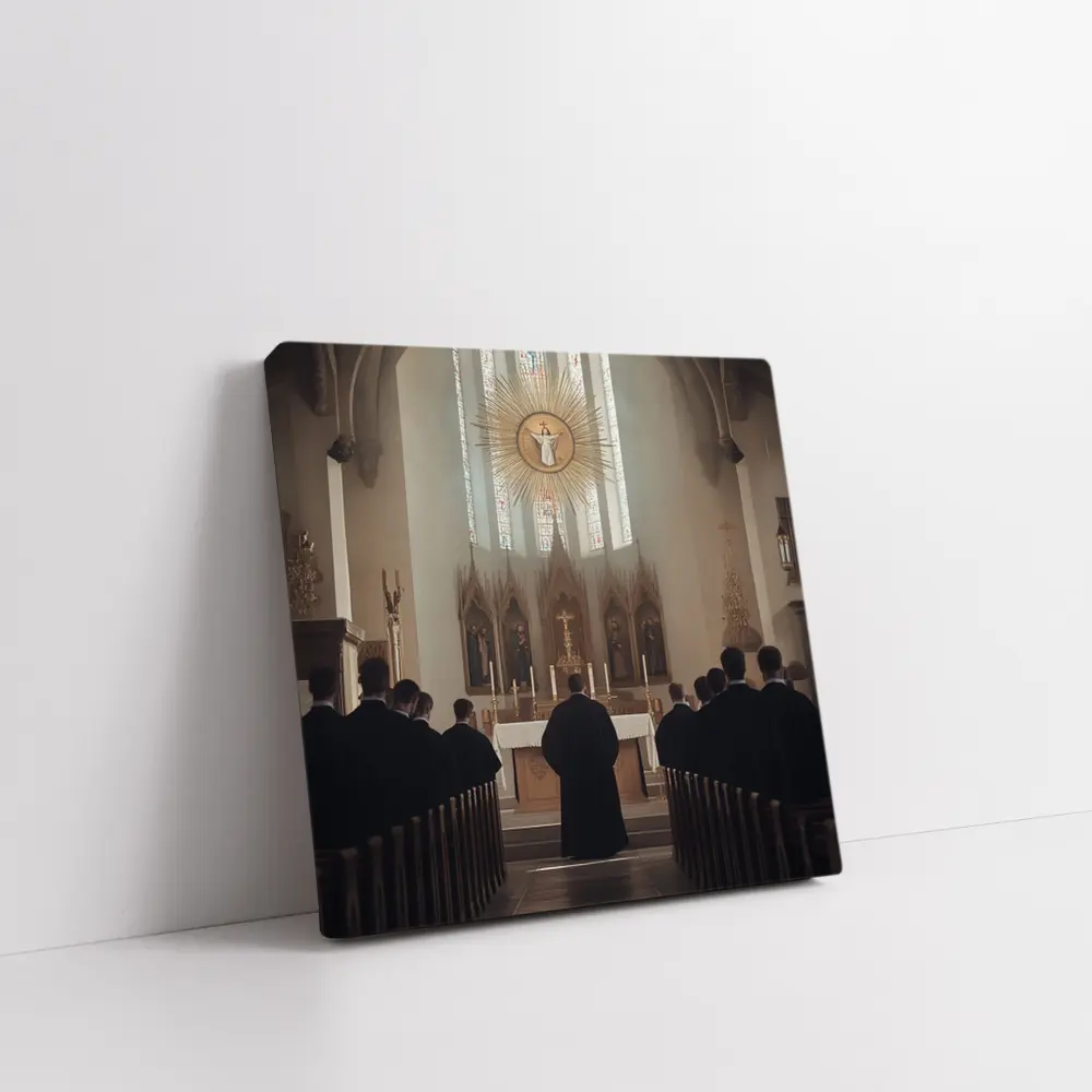 Catholic Mass Altar Church Interior Scene – Wall Art
