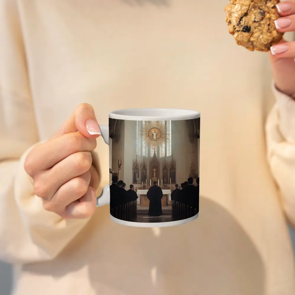 Catholic Mass Altar Church Interior Scene – Mugs