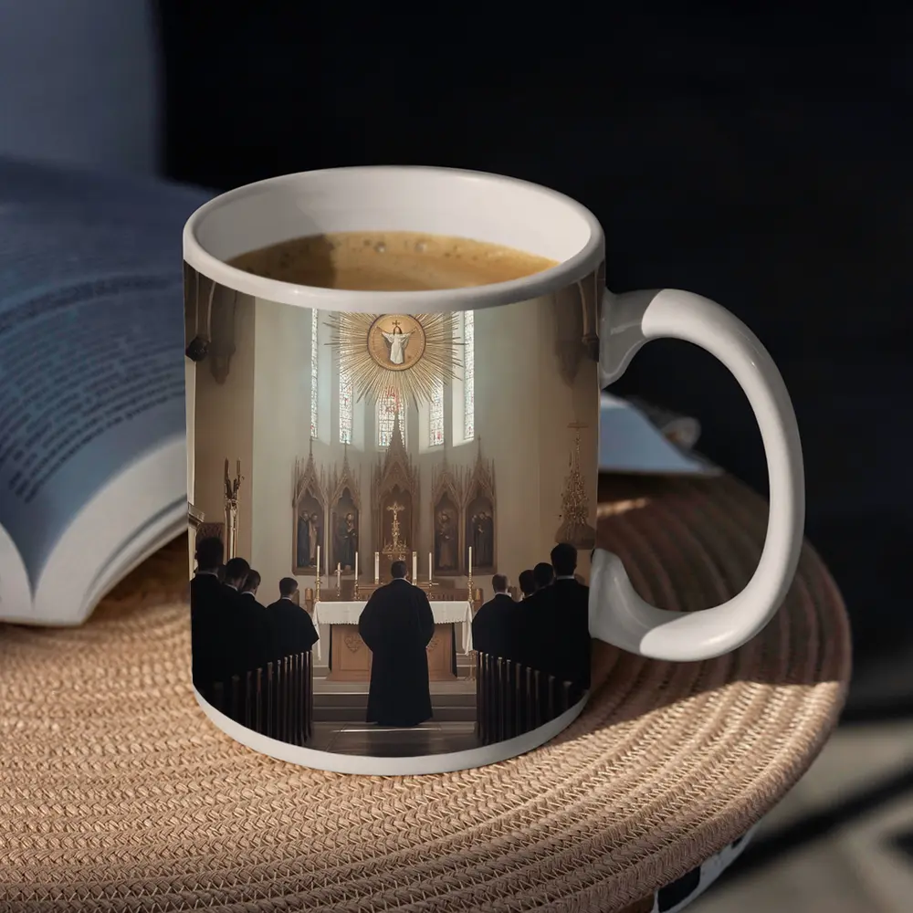 Catholic Mass Altar Church Interior Scene – Mugs