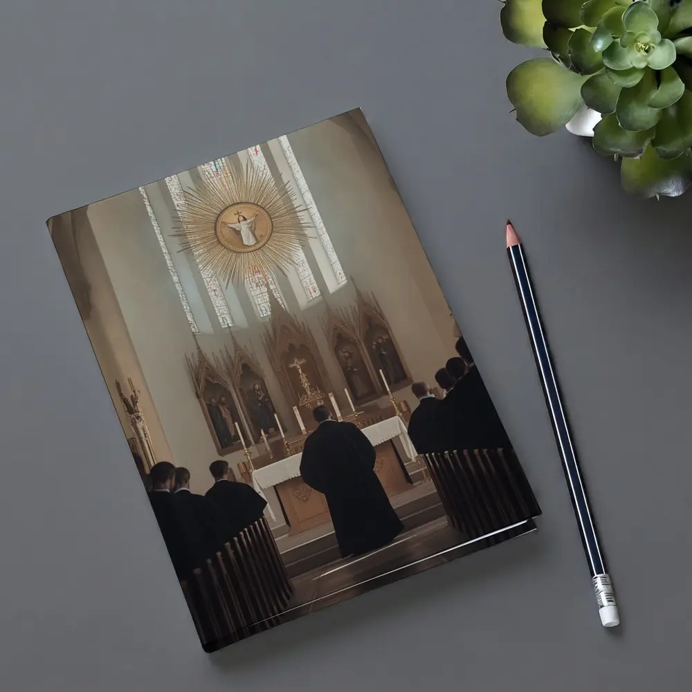 Catholic Mass Altar Church Interior Scene – Notebooks