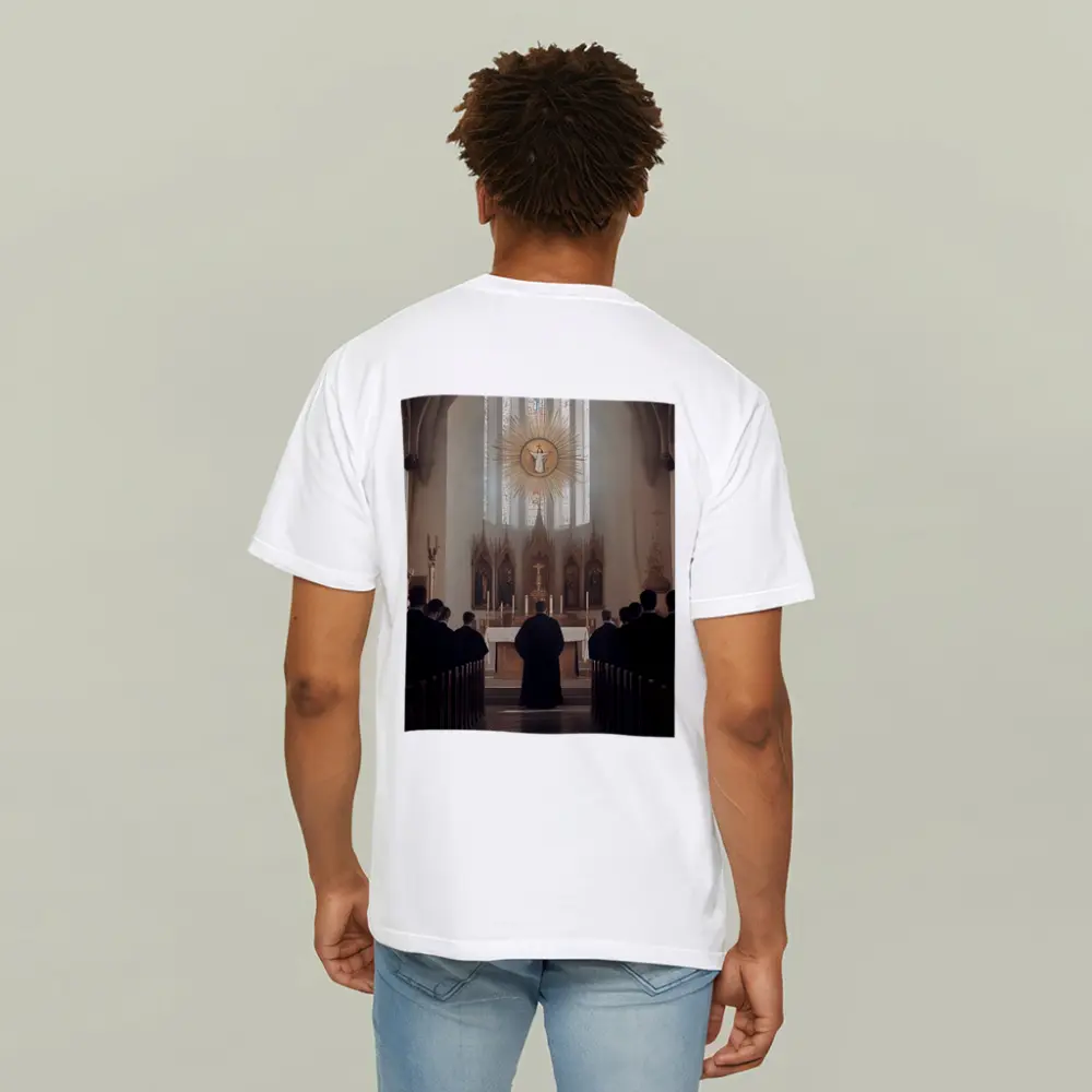 Catholic Mass Altar Church Interior Scene – T-Shirts