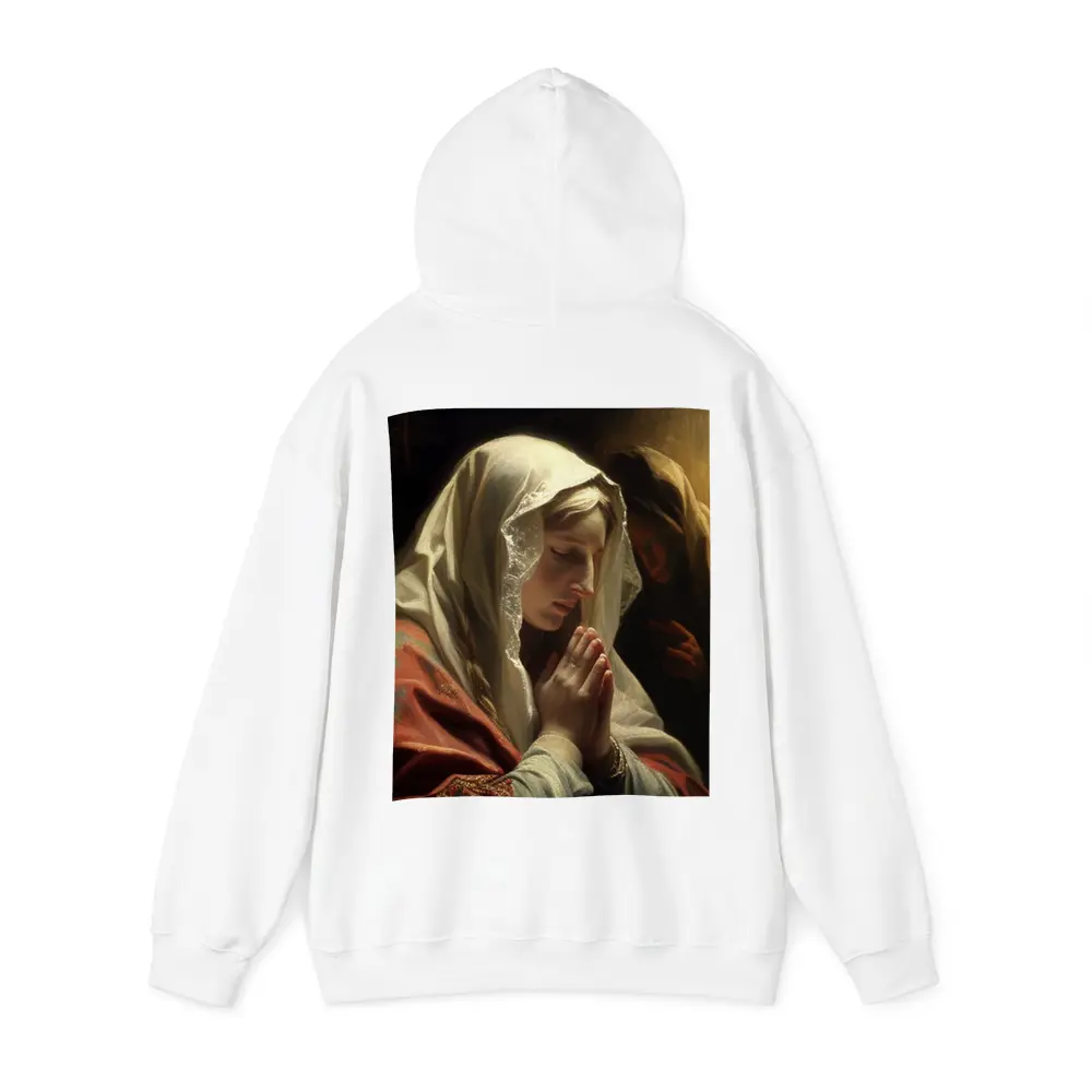 Virgin Mary Praying Classical Religious Oil Painting – Hoodies