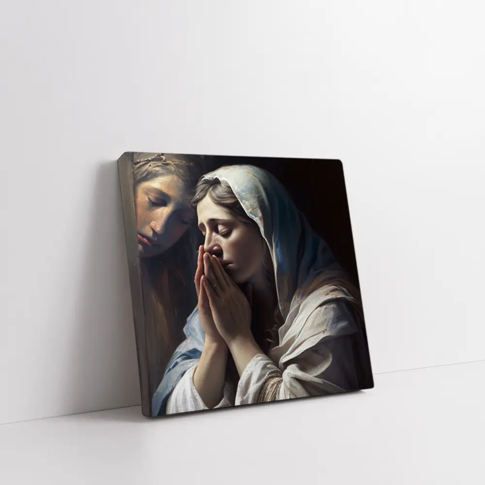 Praying Woman Classical Religious Painting Art – Wall Art