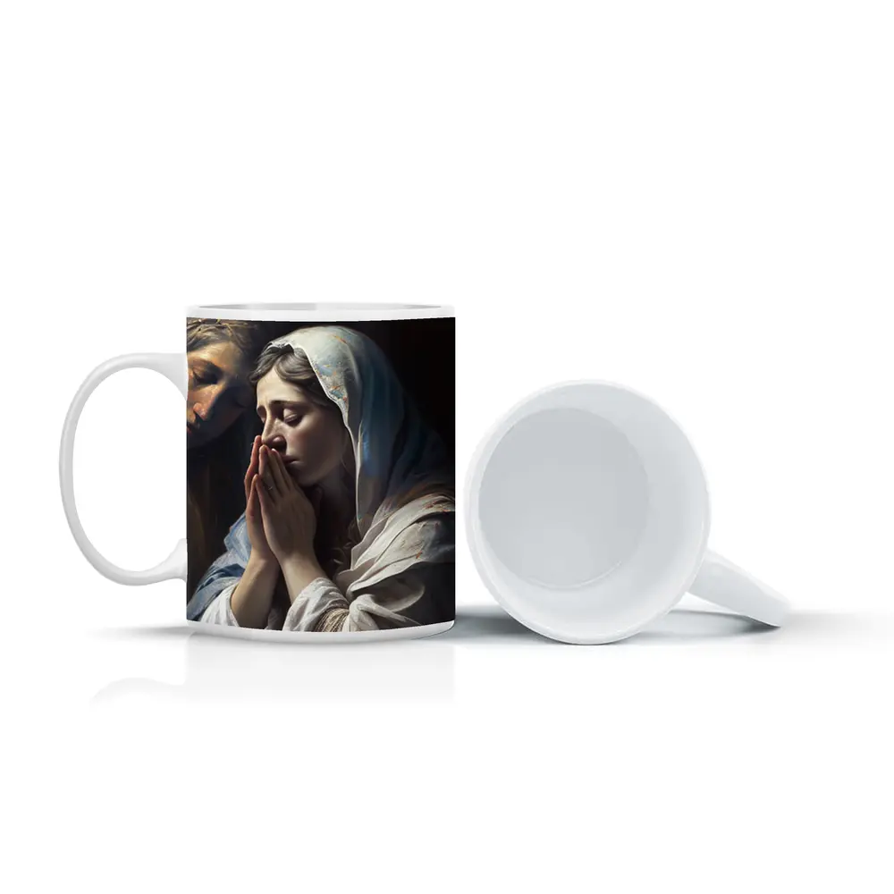 Praying Woman Classical Religious Painting Art – Mugs