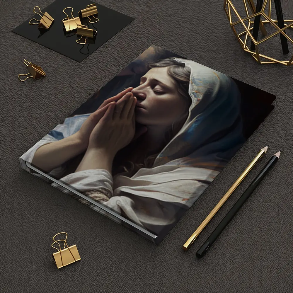 Praying Woman Classical Religious Painting Art – Notebooks
