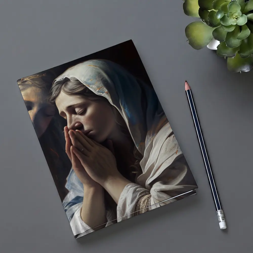 Praying Woman Classical Religious Painting Art – Notebooks