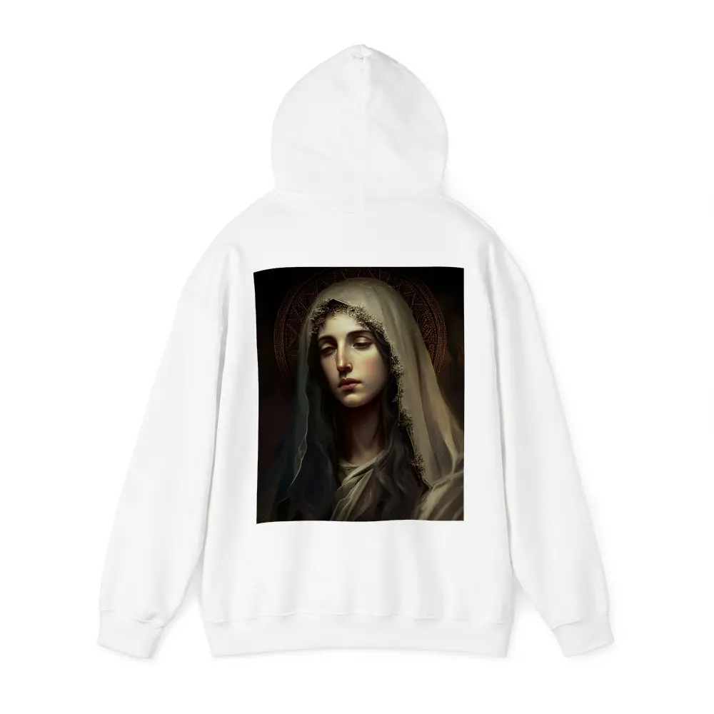 Virgin Mary Dark Renaissance Religious Portrait Art – Hoodies