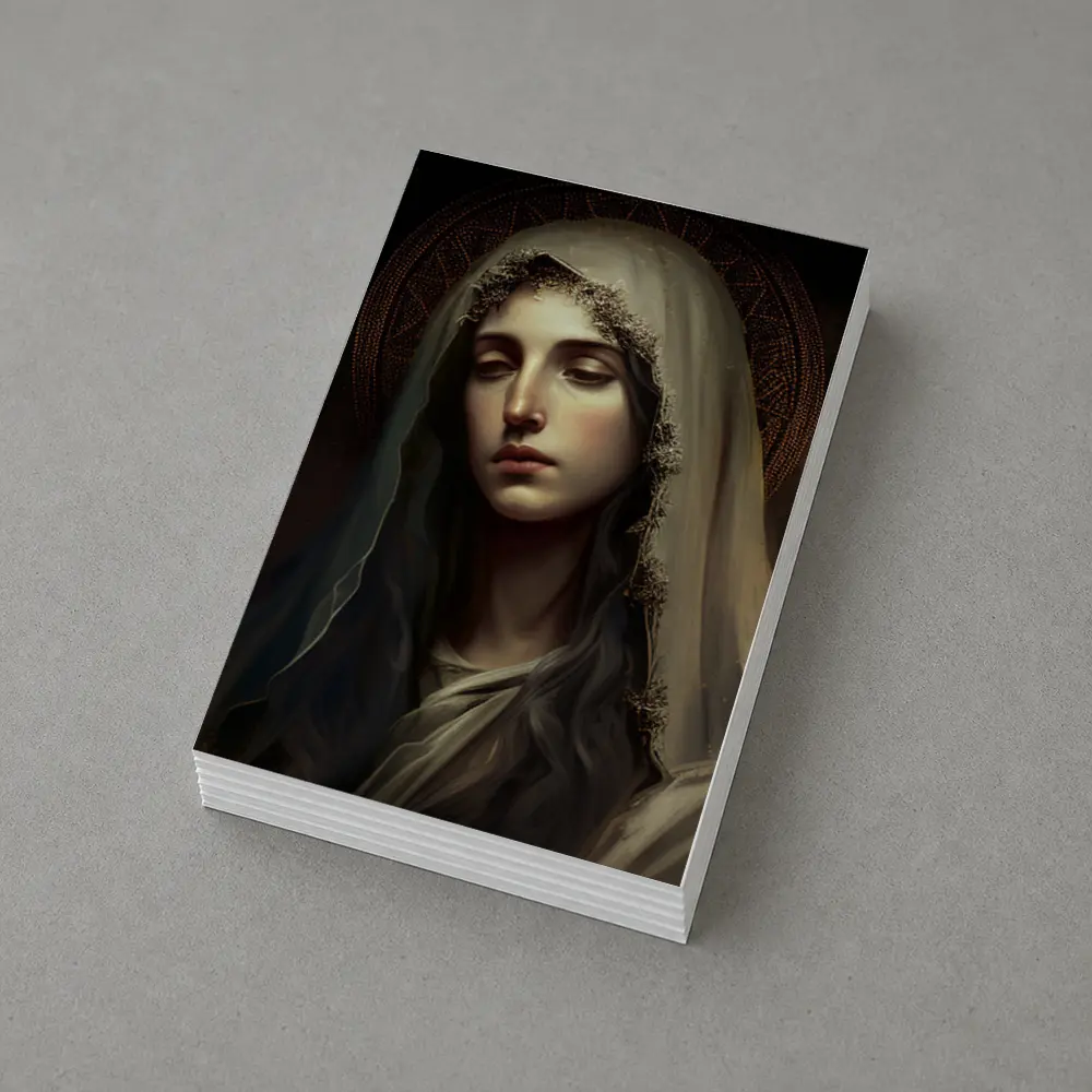 Virgin Mary Dark Renaissance Religious Portrait Art – Postcards