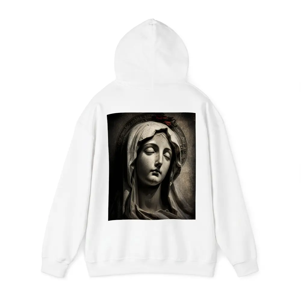 Virgin Mary Marble Statue Dark Grunge – Hoodies