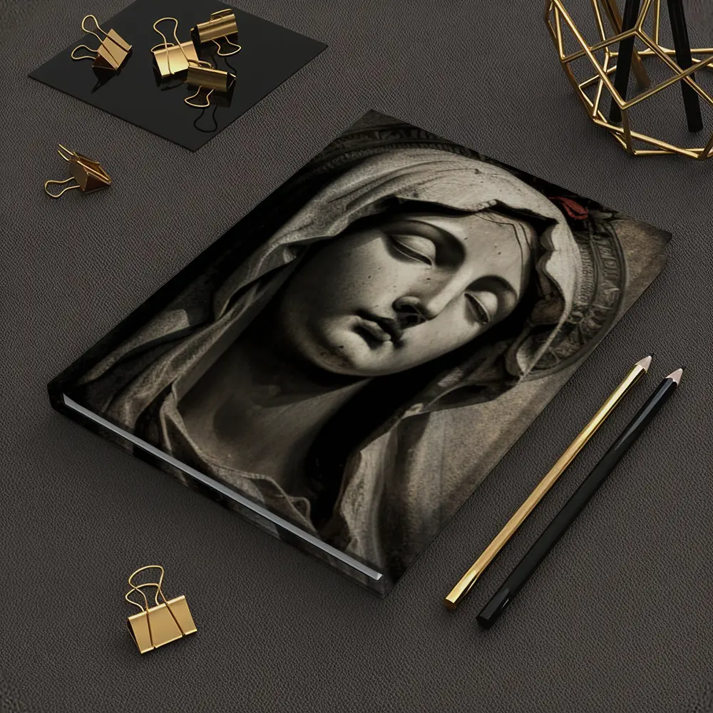 Virgin Mary Marble Statue Dark Grunge – Notebooks