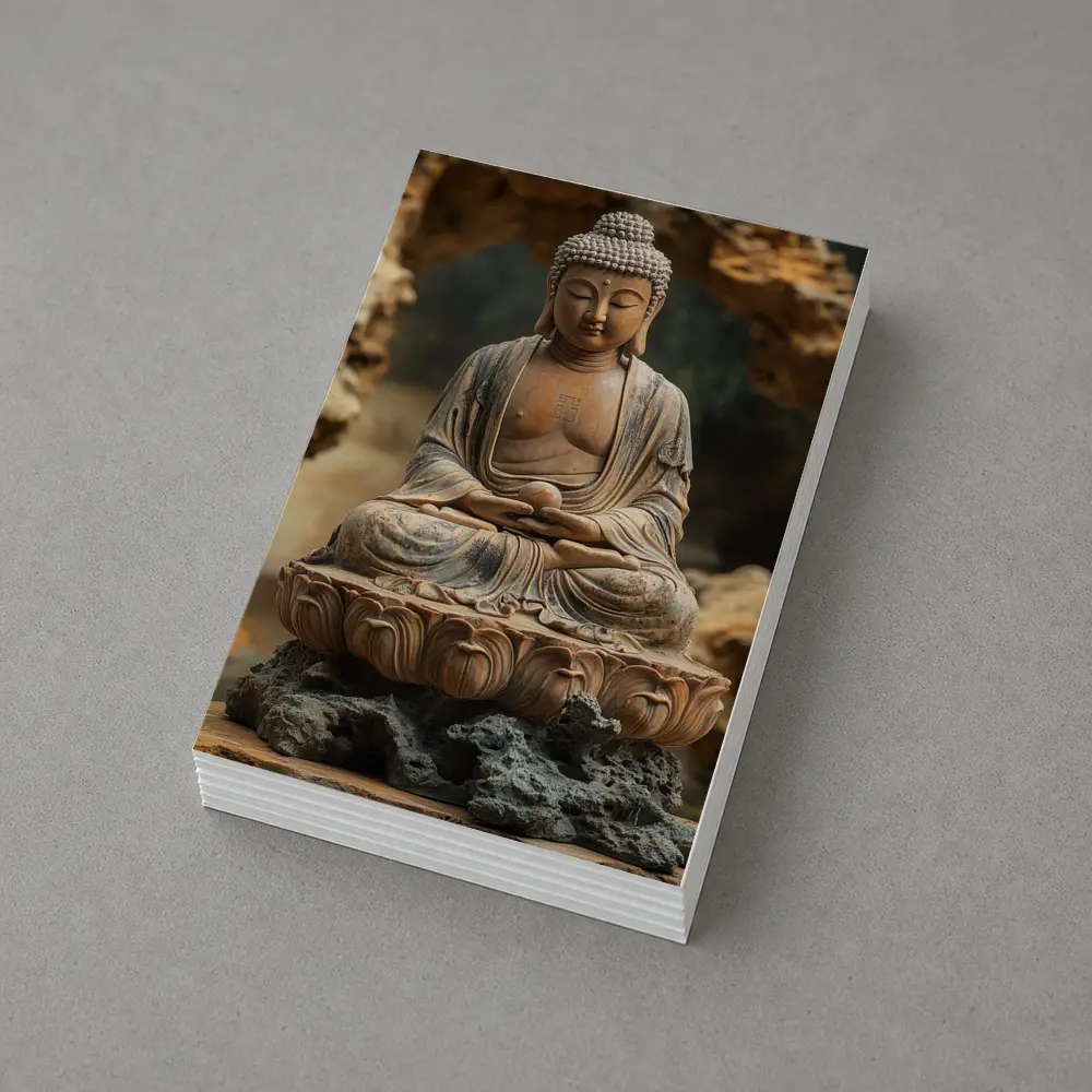 Ancient Stone Buddha Statue Lotus Seat – Postcards