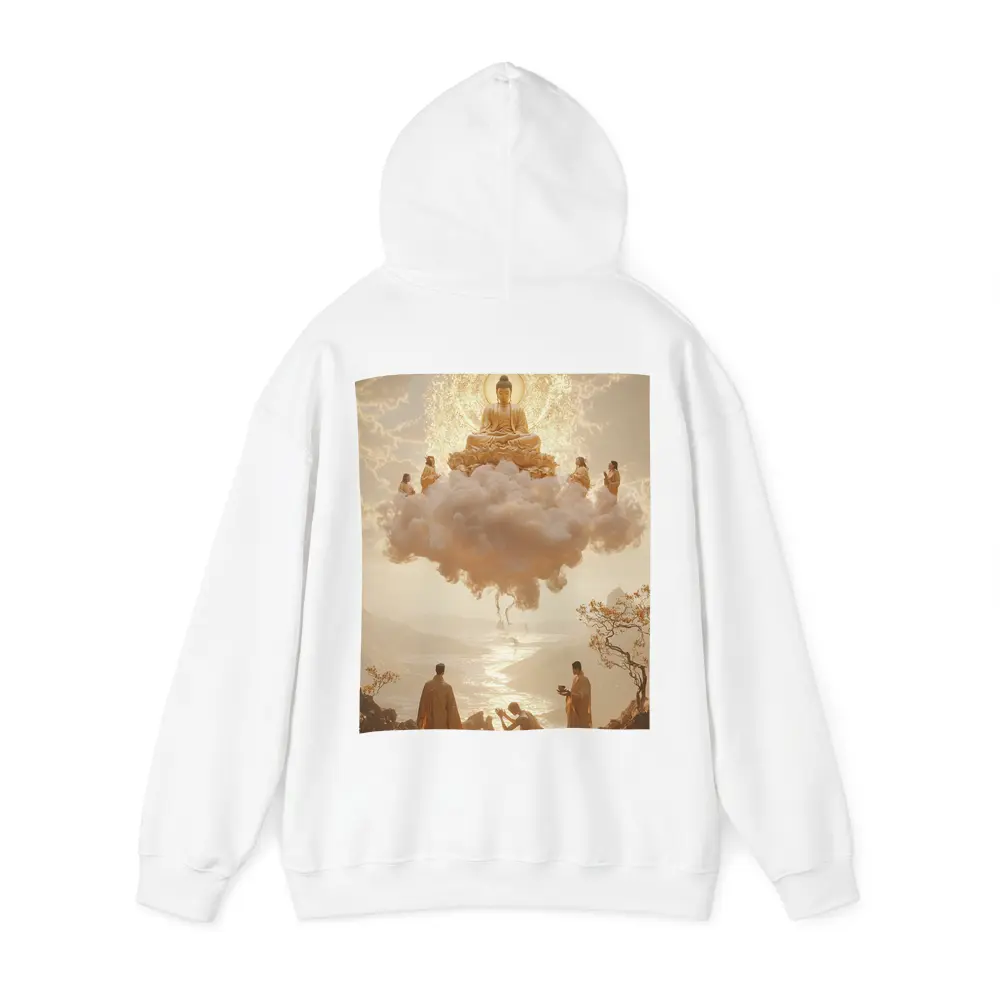 Golden Buddha Floating Cloud Monks Worship – Hoodies