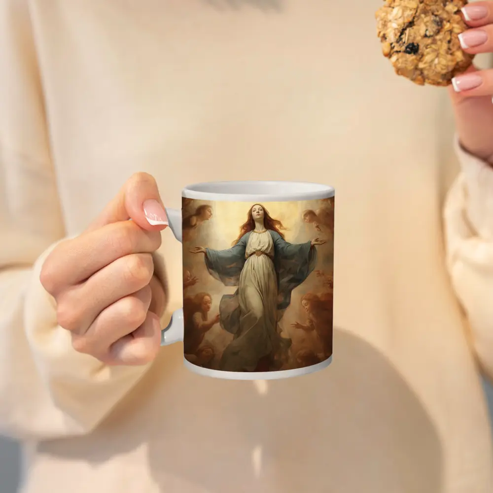 Virgin Mary Ascending Angels Religious Renaissance Art – Mugs