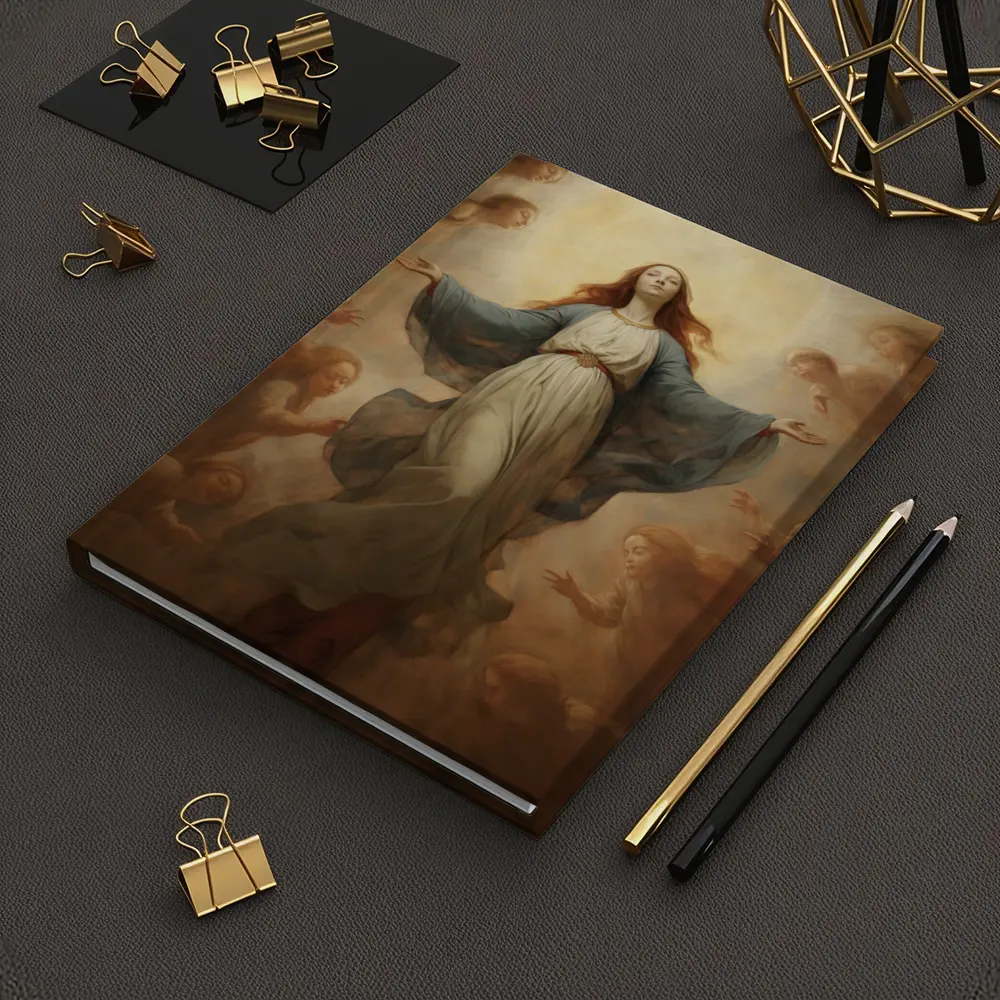 Virgin Mary Ascending Angels Religious Renaissance Art – Notebooks