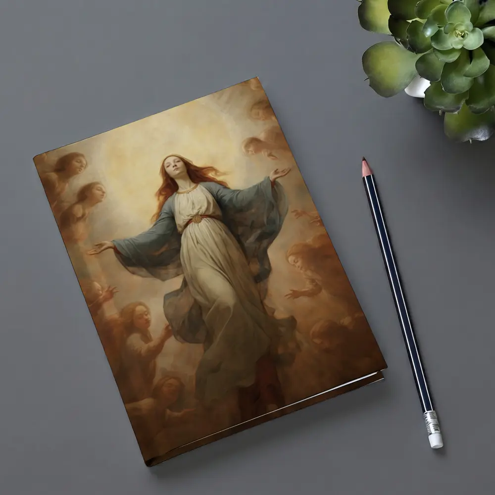 Virgin Mary Ascending Angels Religious Renaissance Art – Notebooks