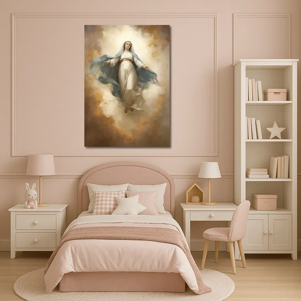 Virgin Mary Ascending Classical Oil Painting Art – Wall Art