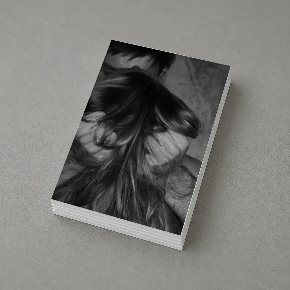 Black and White Intimate Couple Embrace Art – Postcards