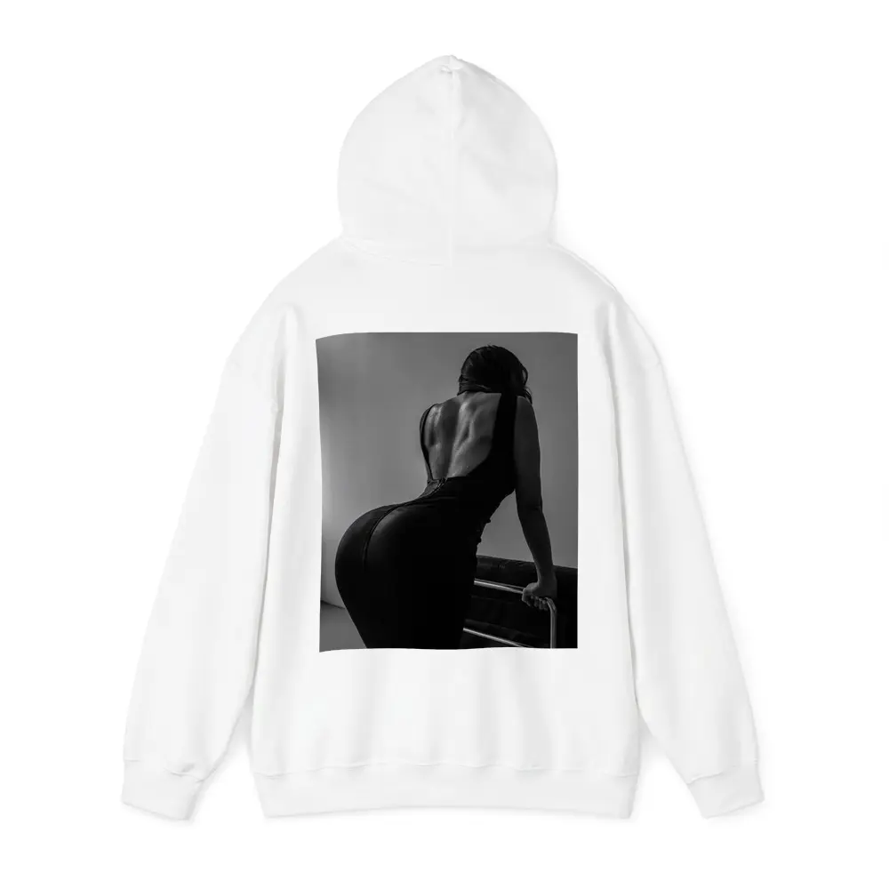 Black and White Woman Back Dress Art – Hoodies