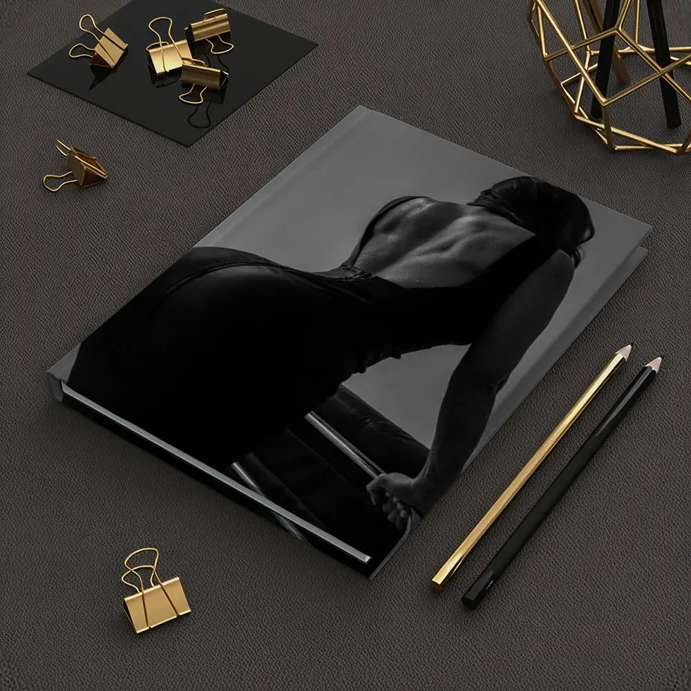 Black and White Woman Back Dress Art – Notebooks