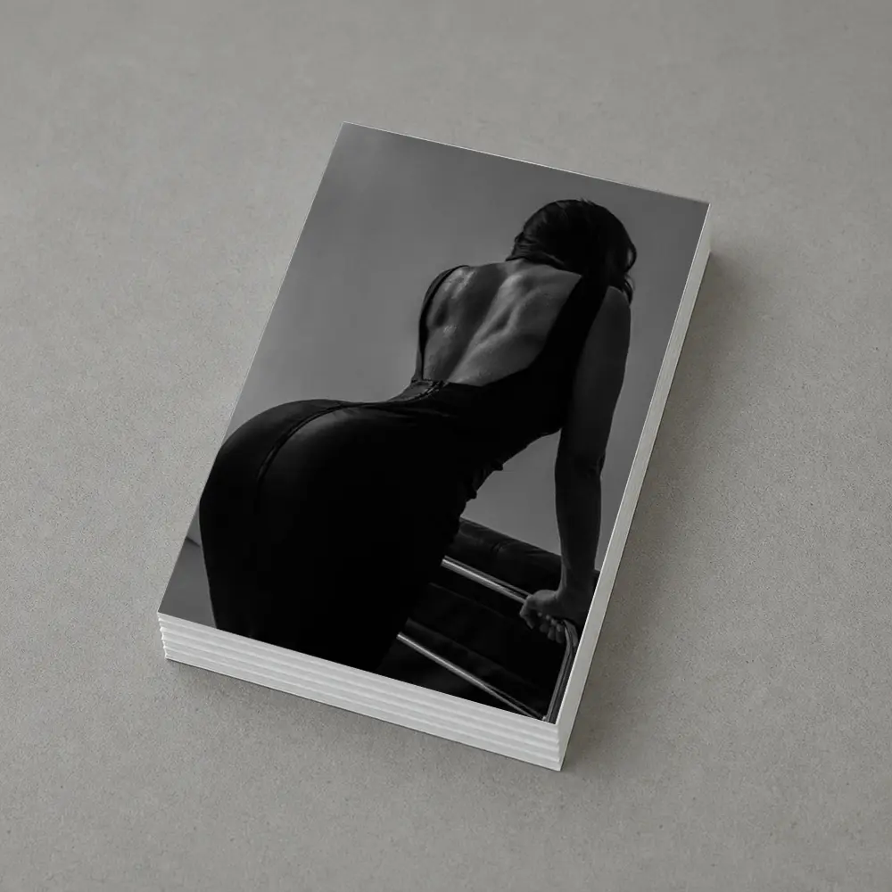 Black and White Woman Back Dress Art – Postcards