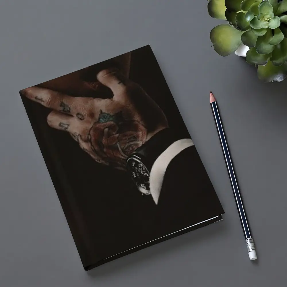Tattooed Hand With Luxury Watch Dark Background – Notebooks
