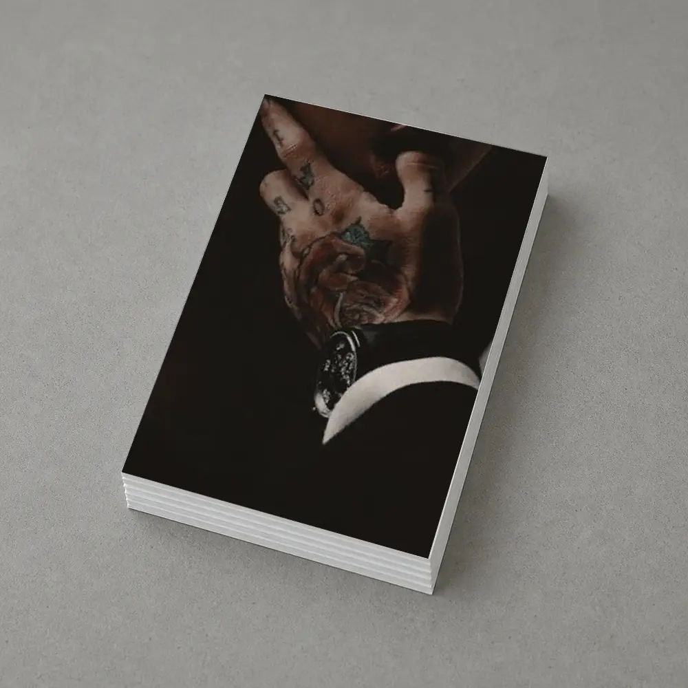 Tattooed Hand With Luxury Watch Dark Background – Postcards