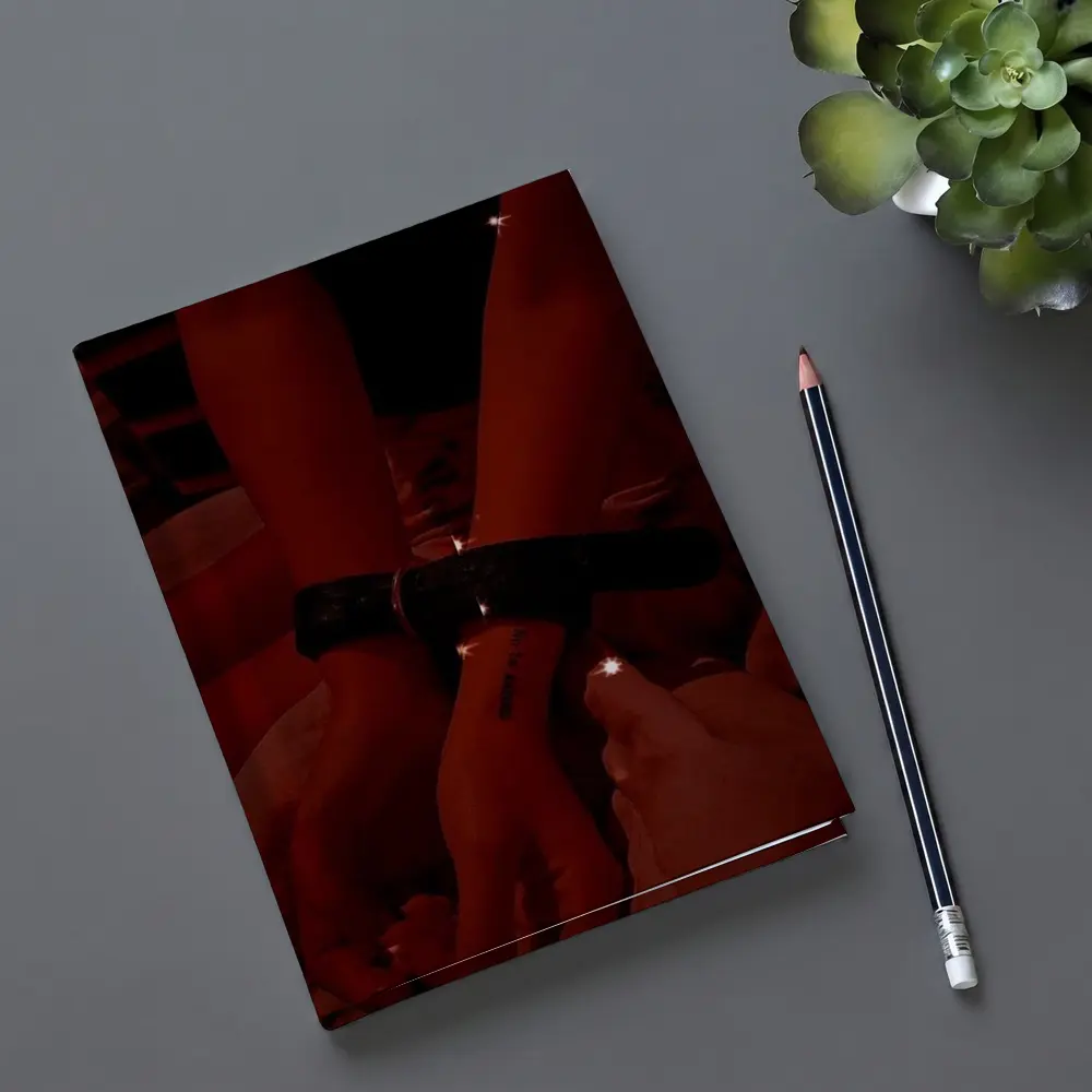 Leather Cuffs Wrists Red Moody Night – Notebooks