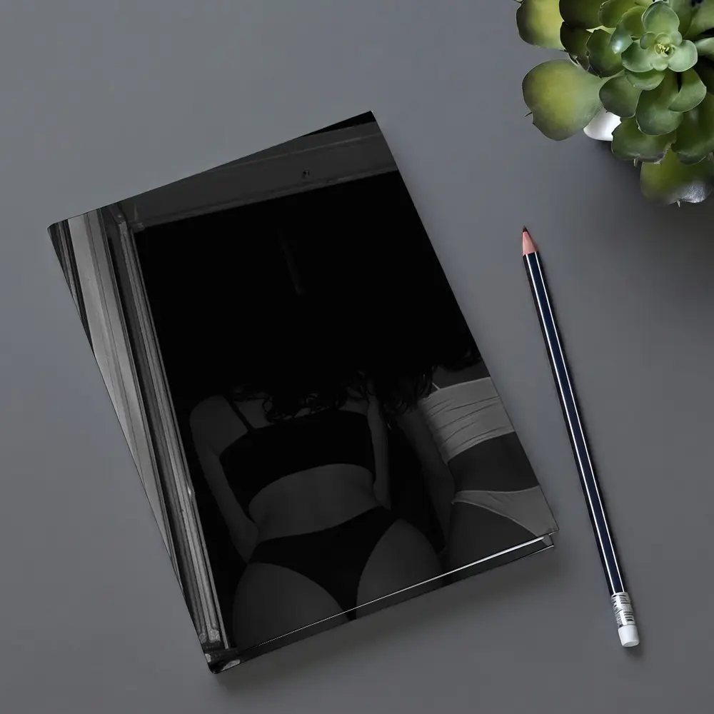 Two Women Black and White Doorway Photo – Notebooks