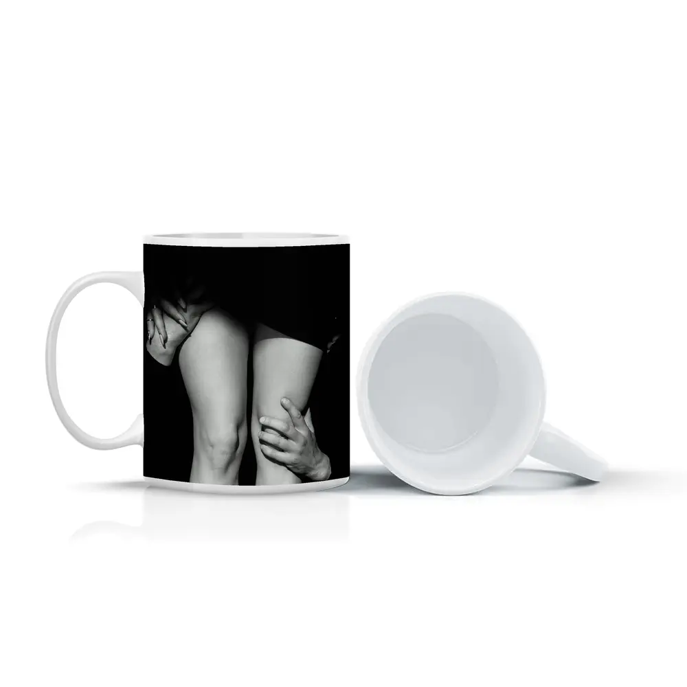 Black and White Couple Embrace Erotic Art – Mugs
