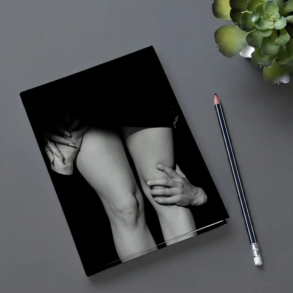 Black and White Couple Embrace Erotic Art – Notebooks