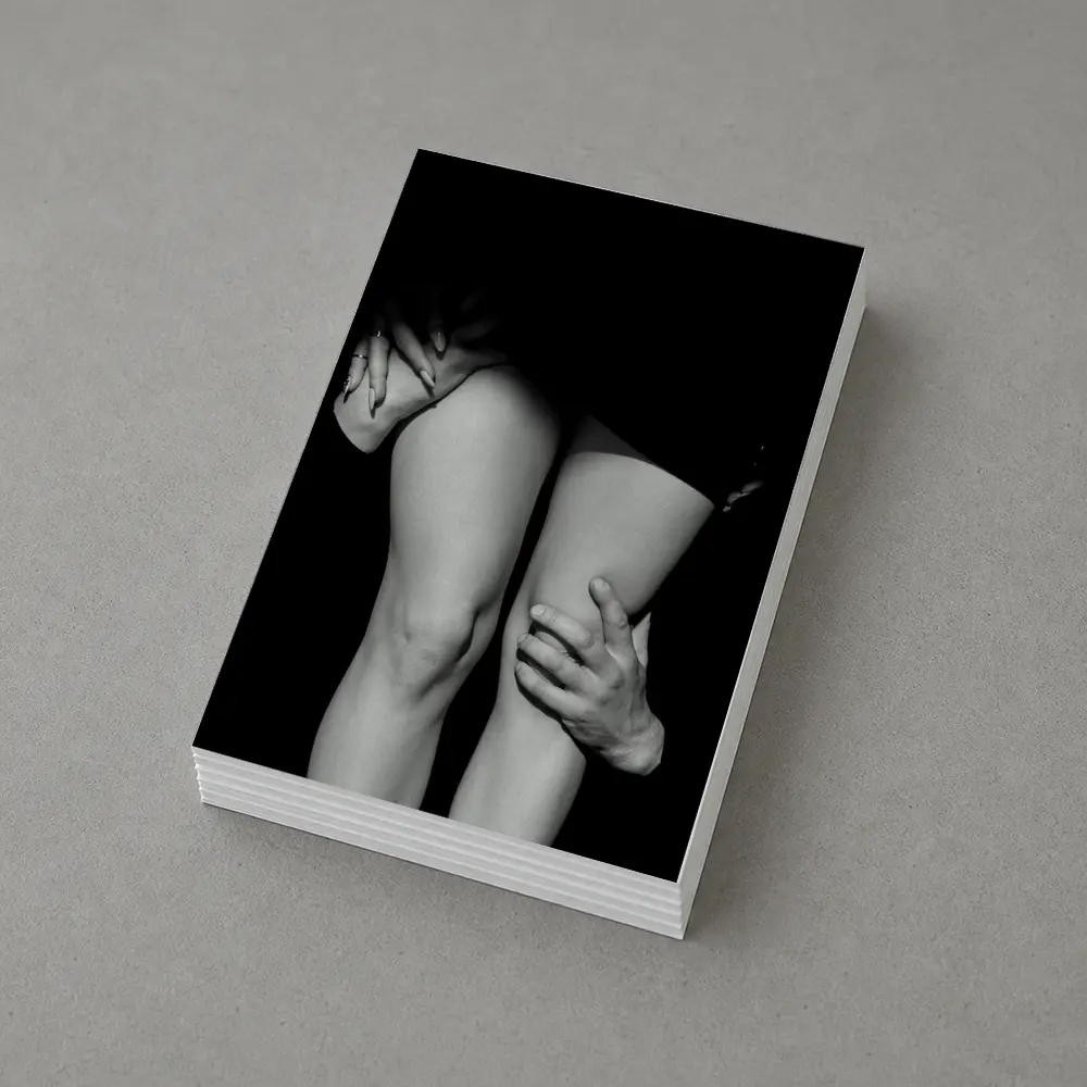 Black and White Couple Embrace Erotic Art – Postcards
