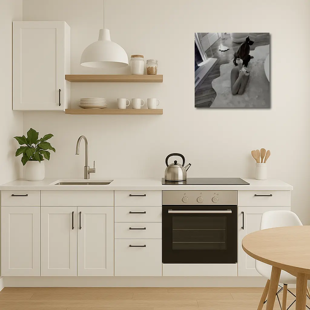 Bunny Girl Kneeling Luxury Bathroom Interior – Wall Art