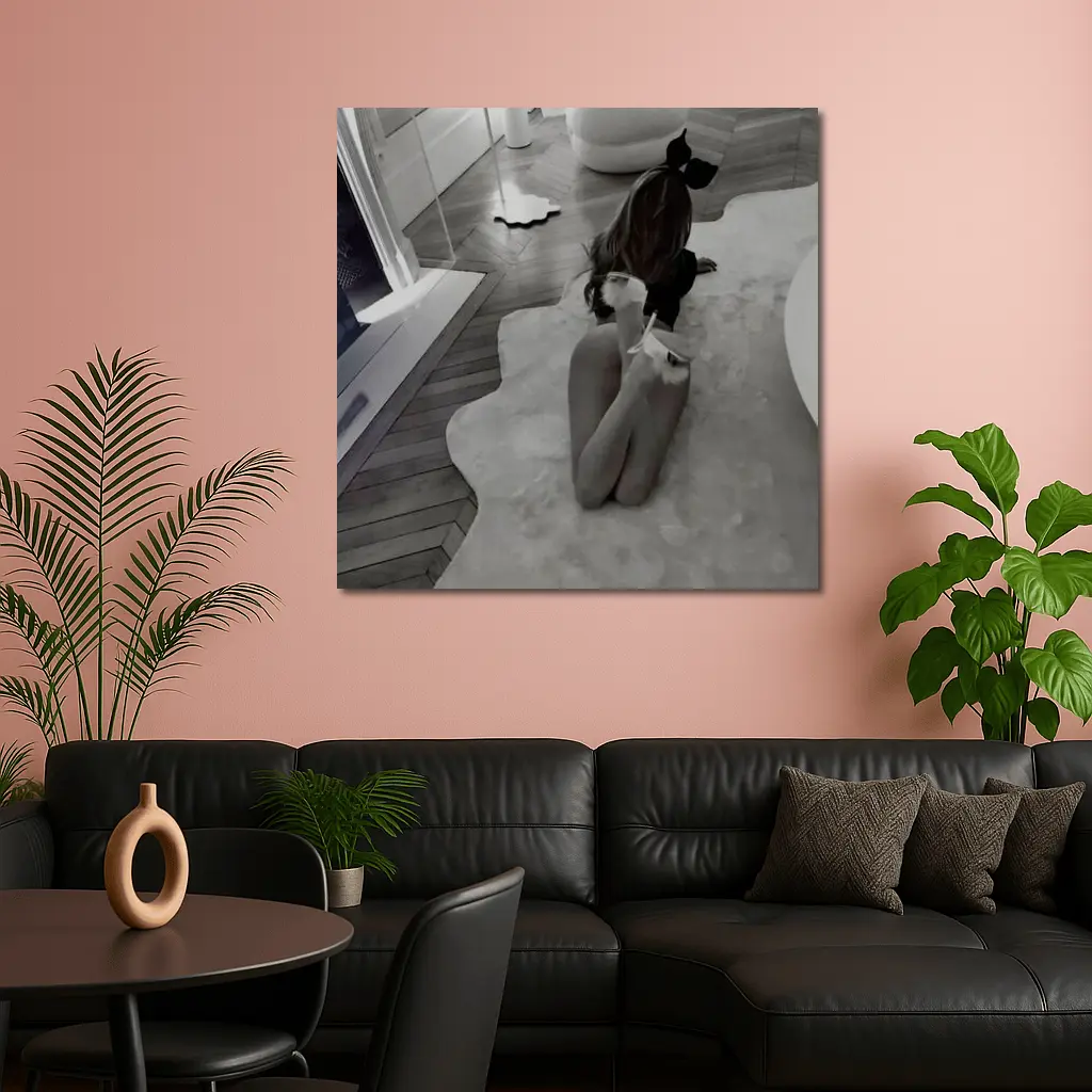 Bunny Girl Kneeling Luxury Bathroom Interior – Wall Art