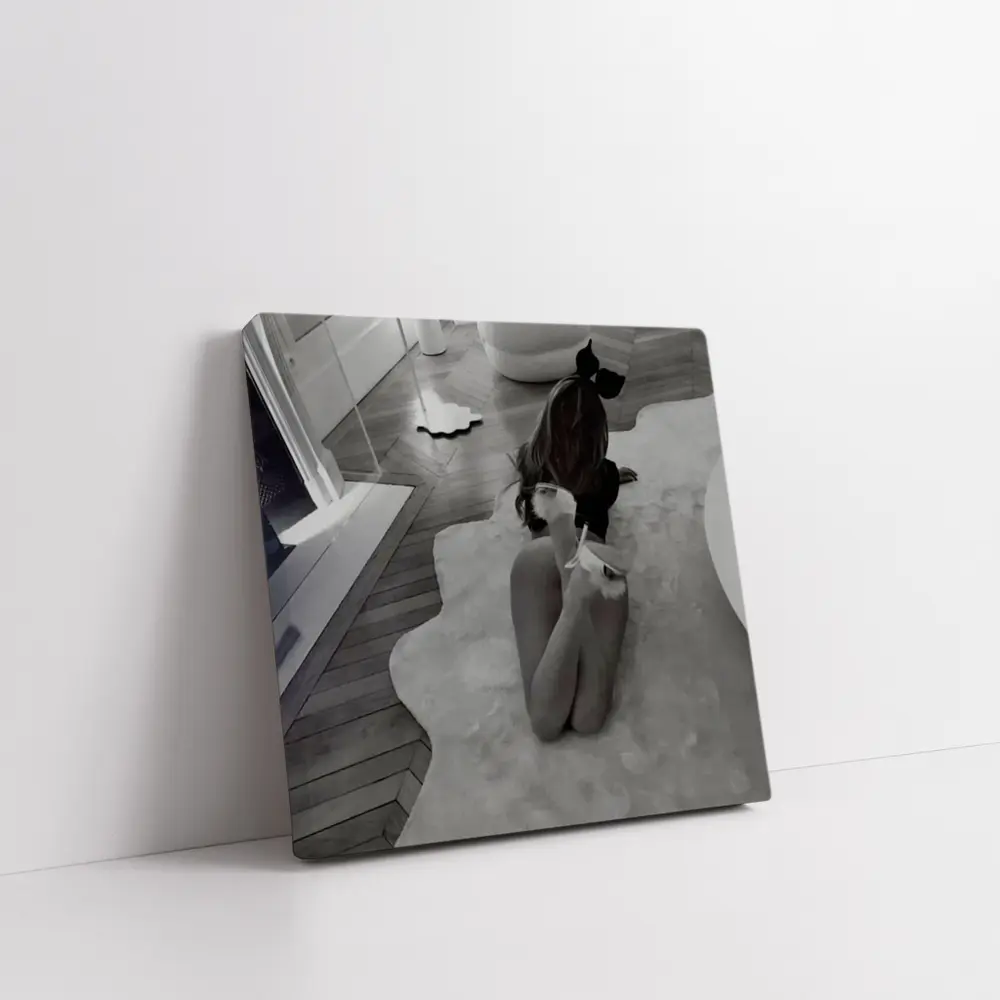 Bunny Girl Kneeling Luxury Bathroom Interior – Wall Art