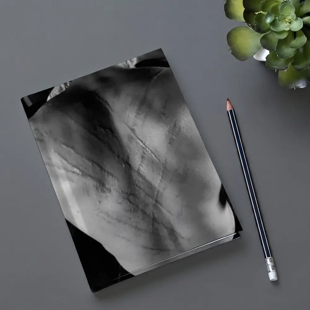 Scarred Male Back Black White Photography – Notebooks