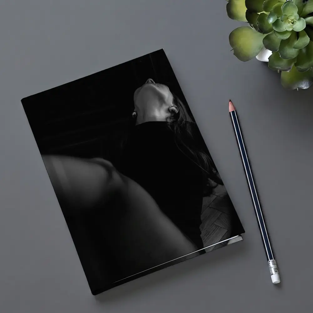 Black and White Woman Figure Dark Interior – Notebooks