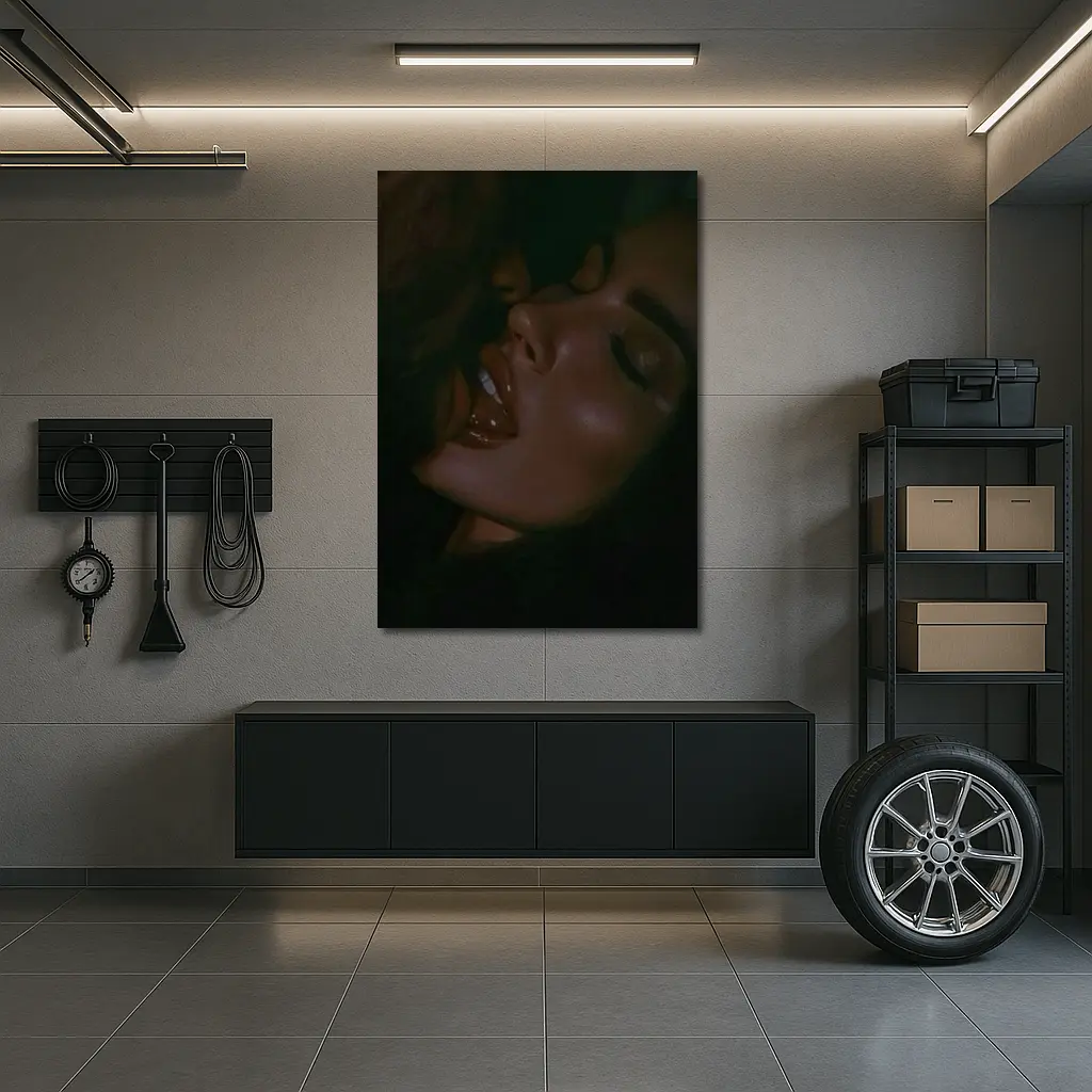 Dark Moody Woman Portrait Dramatic Lighting – Wall Art