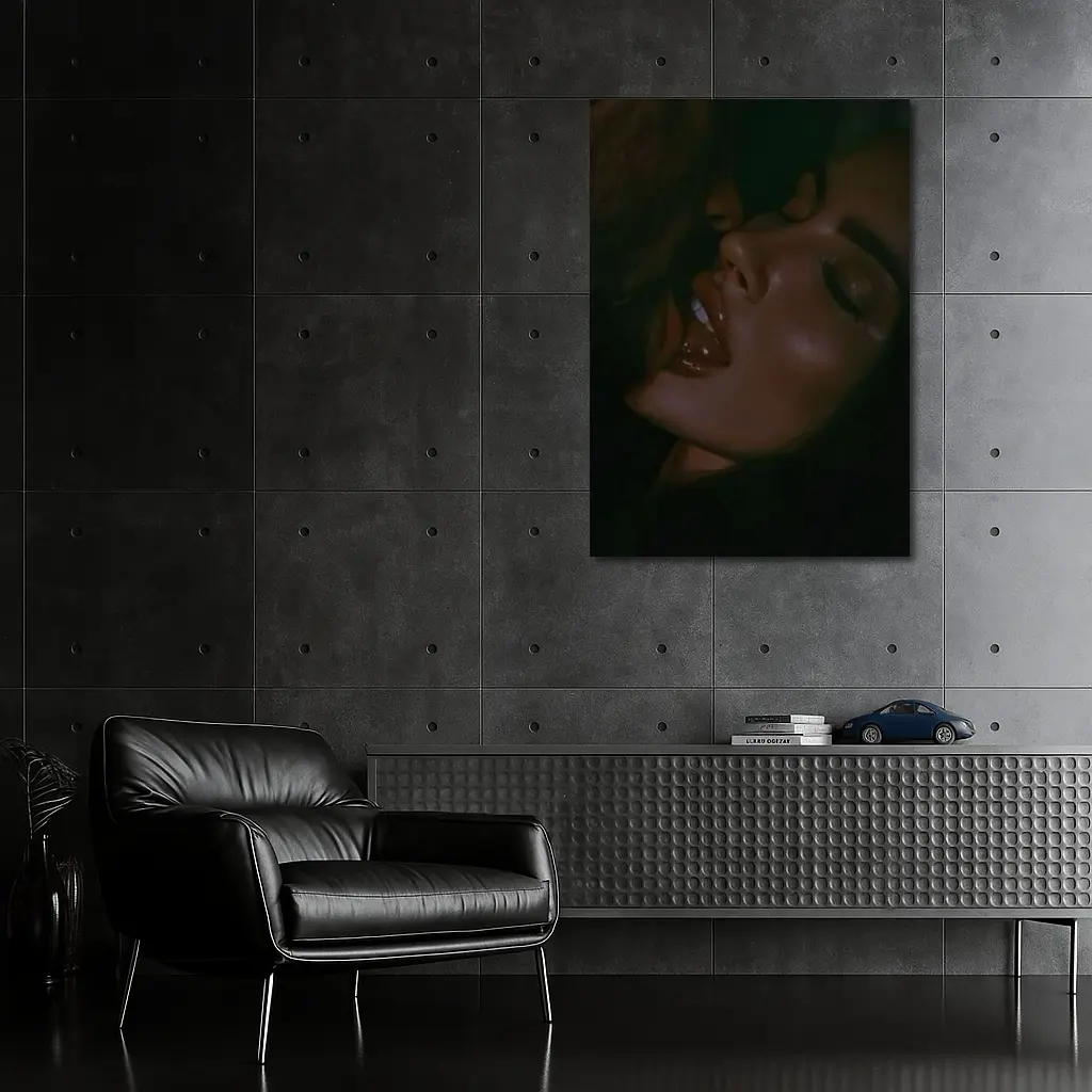 Dark Moody Woman Portrait Dramatic Lighting – Wall Art