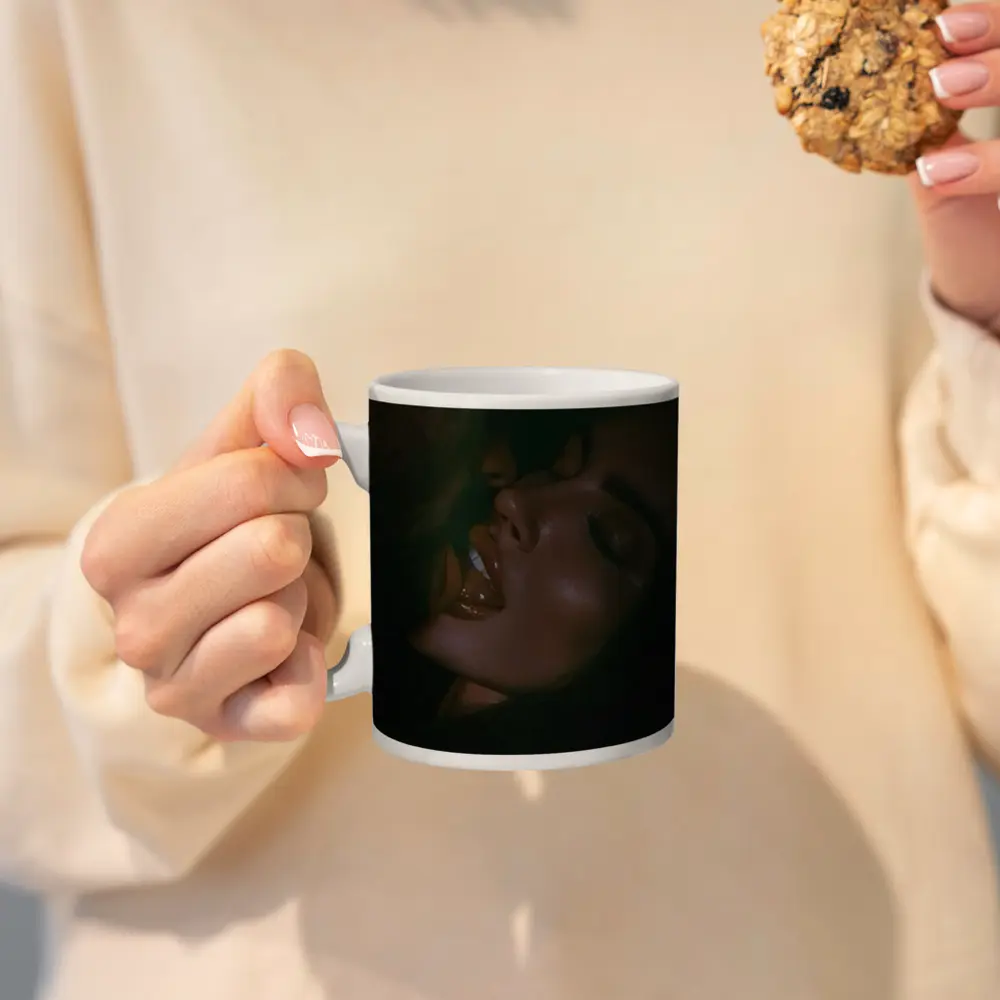 Dark Moody Woman Portrait Dramatic Lighting – Mugs