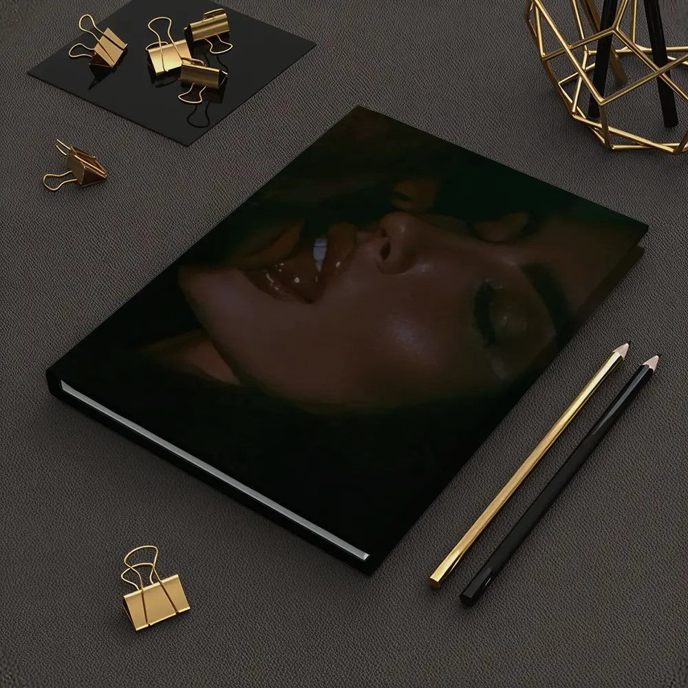 Dark Moody Woman Portrait Dramatic Lighting – Notebooks