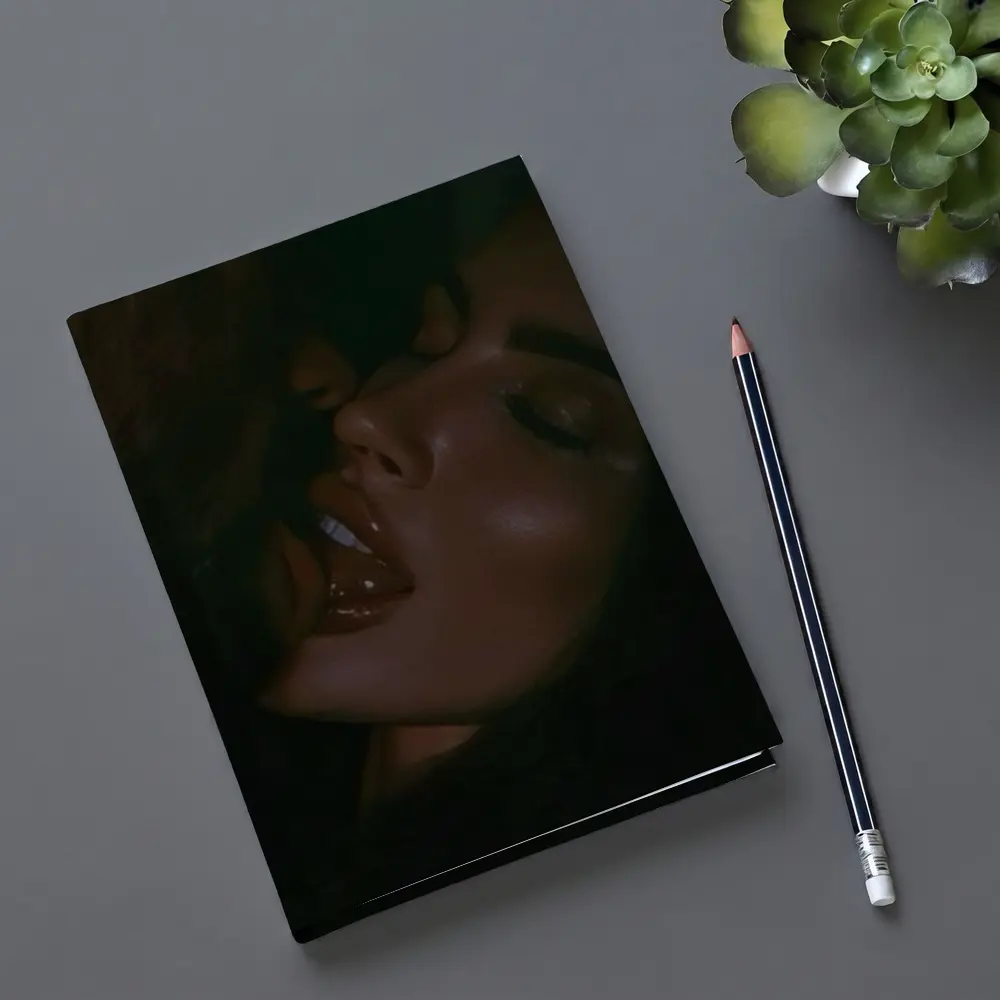Dark Moody Woman Portrait Dramatic Lighting – Notebooks