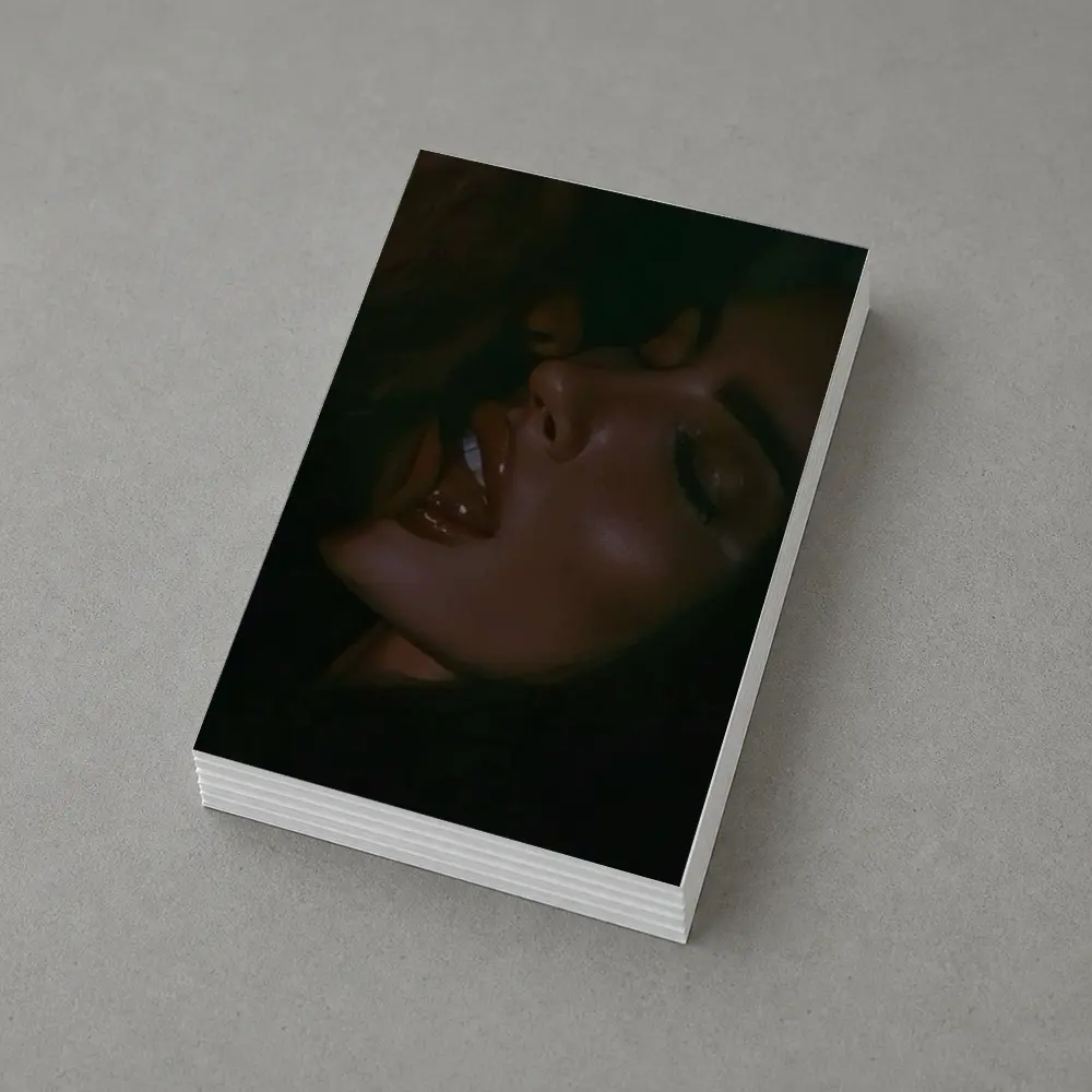 Dark Moody Woman Portrait Dramatic Lighting – Postcards