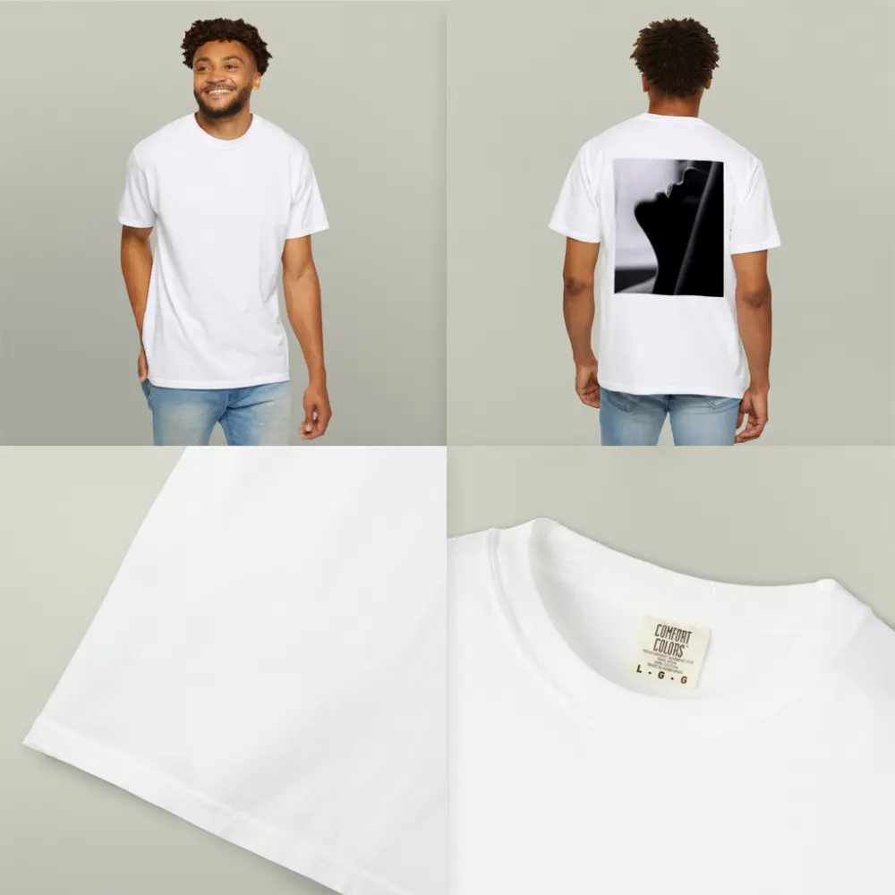 Black and White Female Profile Silhouette Art – T-Shirts