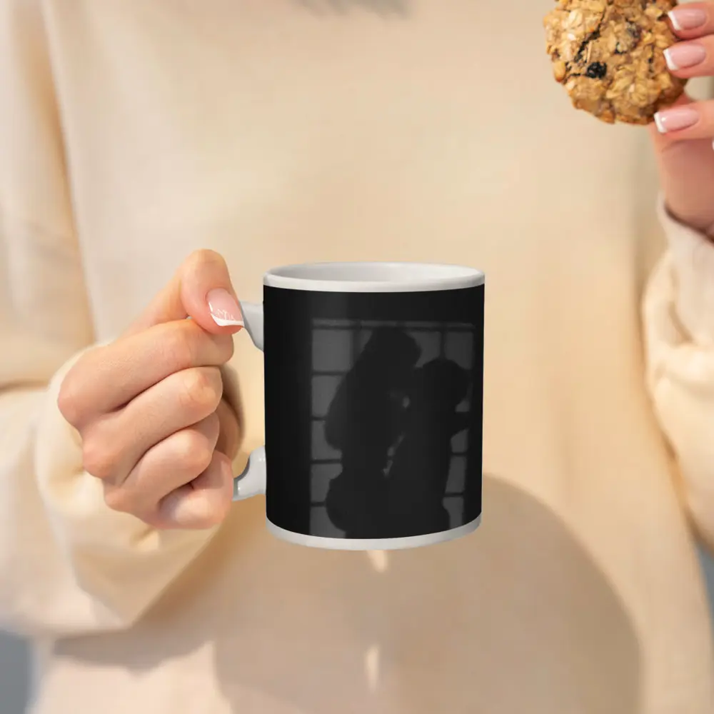 Couple Shadow Silhouette Dark Window Light – Mugs