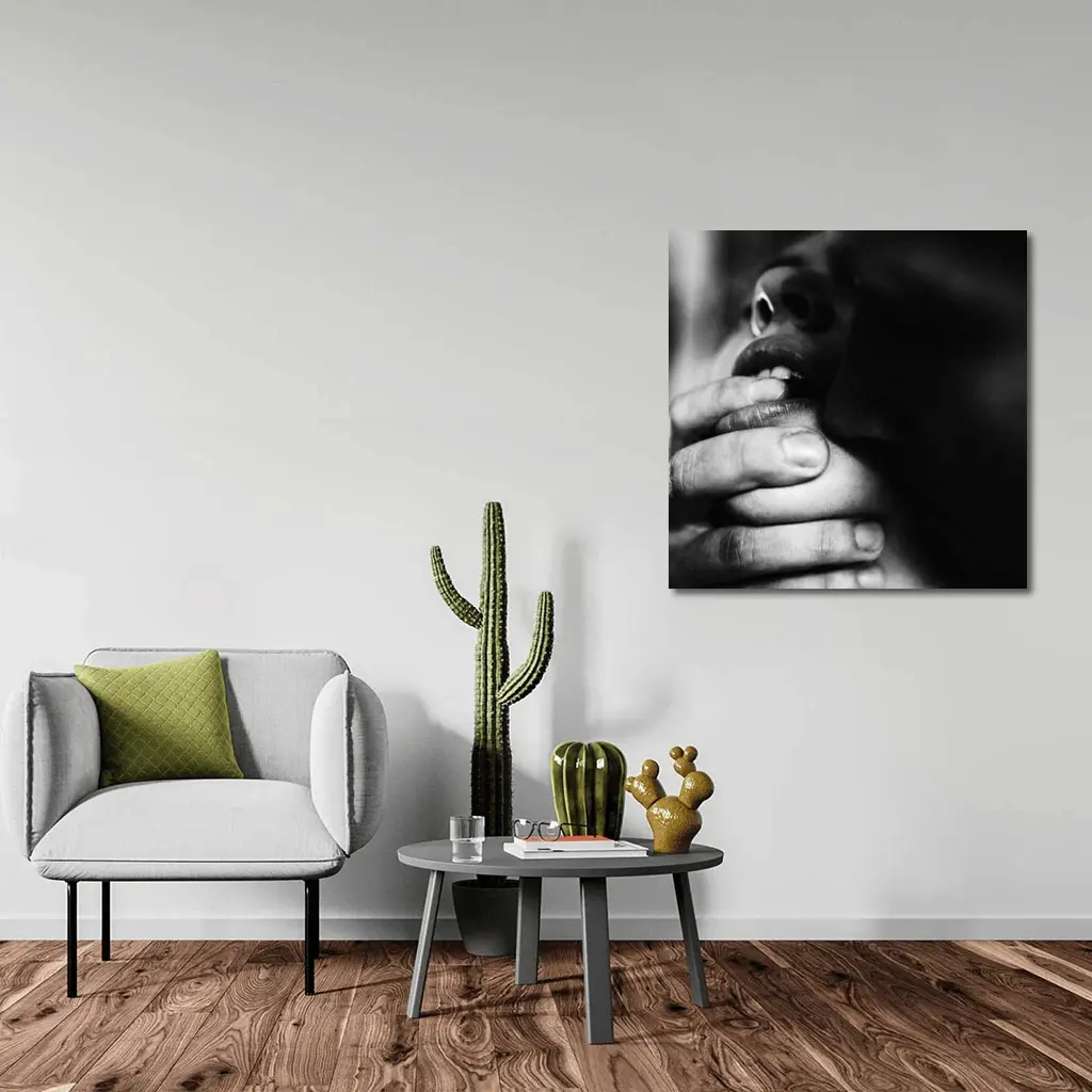 Black and White Intimate Hands Close Up – Wall Art
