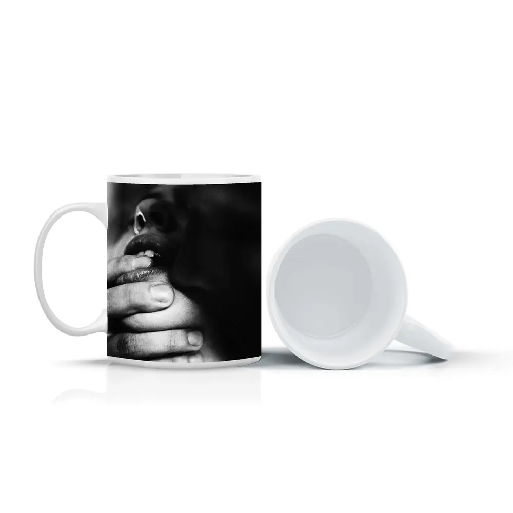 Black and White Intimate Hands Close Up – Mugs